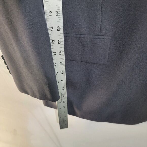 Jos A. Bank Black 100% Wool Blazer Single Breasted Notched Collar Men's Size 48R - Picture 13 of 13